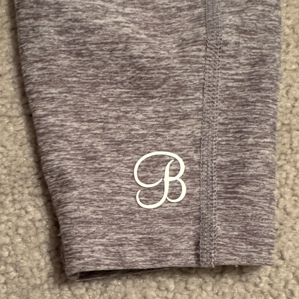 Bombshell Sportswear Heather Gray Leggings EUC Made in the USA - Picture 2 of 6